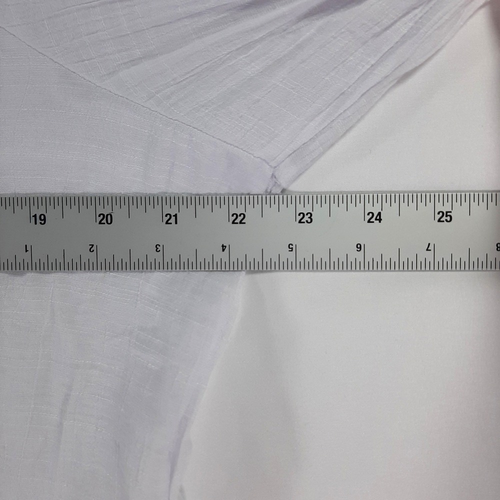 Unique Spectrum White Lace Trim Gauze Peasant Top 1X Boho Tassel Bell Sleeve - Picture 5 of 11